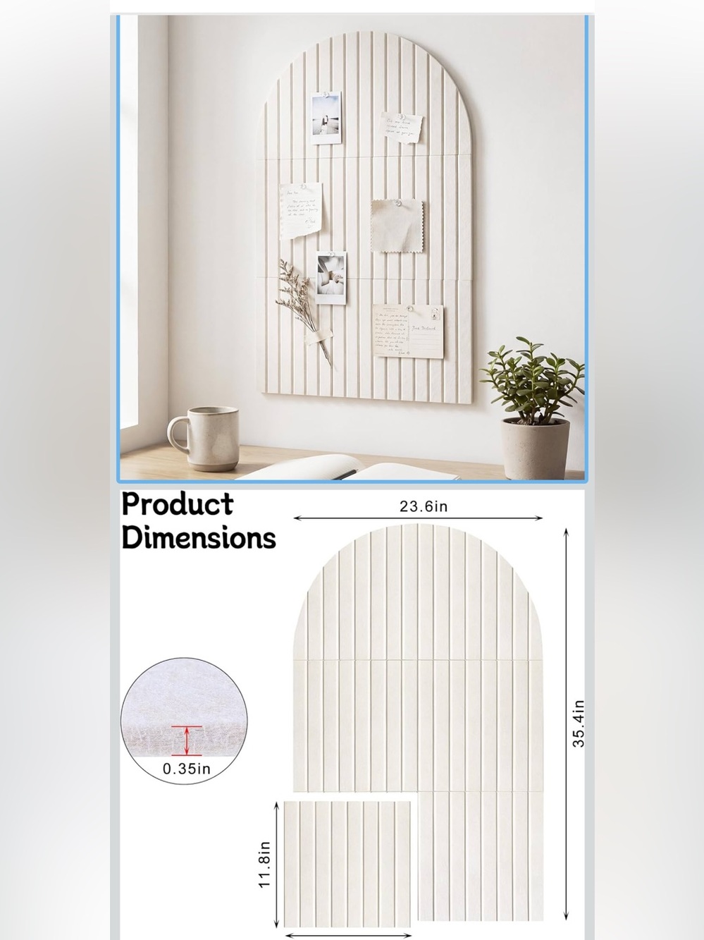 Minimalist Cream Wall Organizer Panel - Unbranded